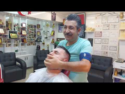 ASMR TURKISH BARBER BY MUNUR ONKAN EXCELLENT MASSAGE , SKIN ANALYSIS , HEAD MASSAGE WITH HAIR FIBER