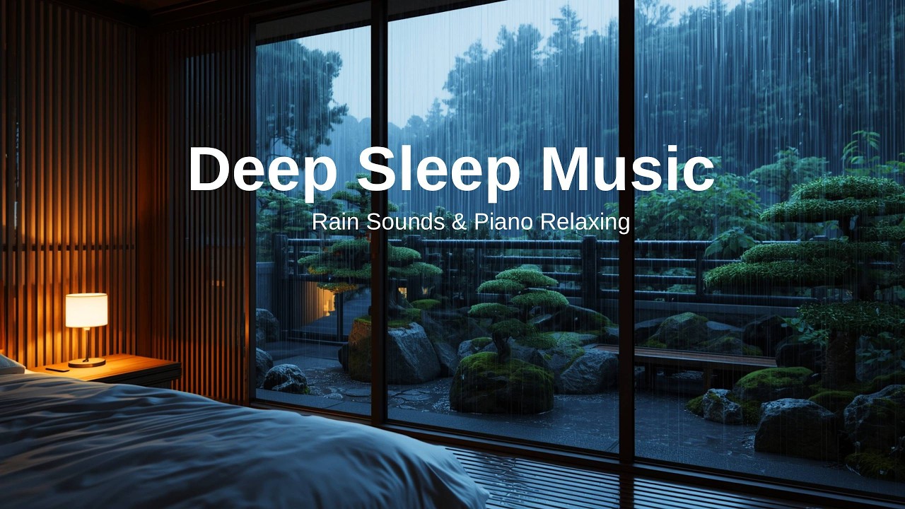 Fall Asleep Fast with Rain Sounds within Soft Piano Music for Deep ...