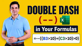The Double Dash / Trick in Excel Formulas Nobody Explains