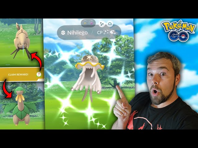 First Shiny Nihilego Caught in Pokémon GO! Plus extremely Rare Partner  Research Rewards! 