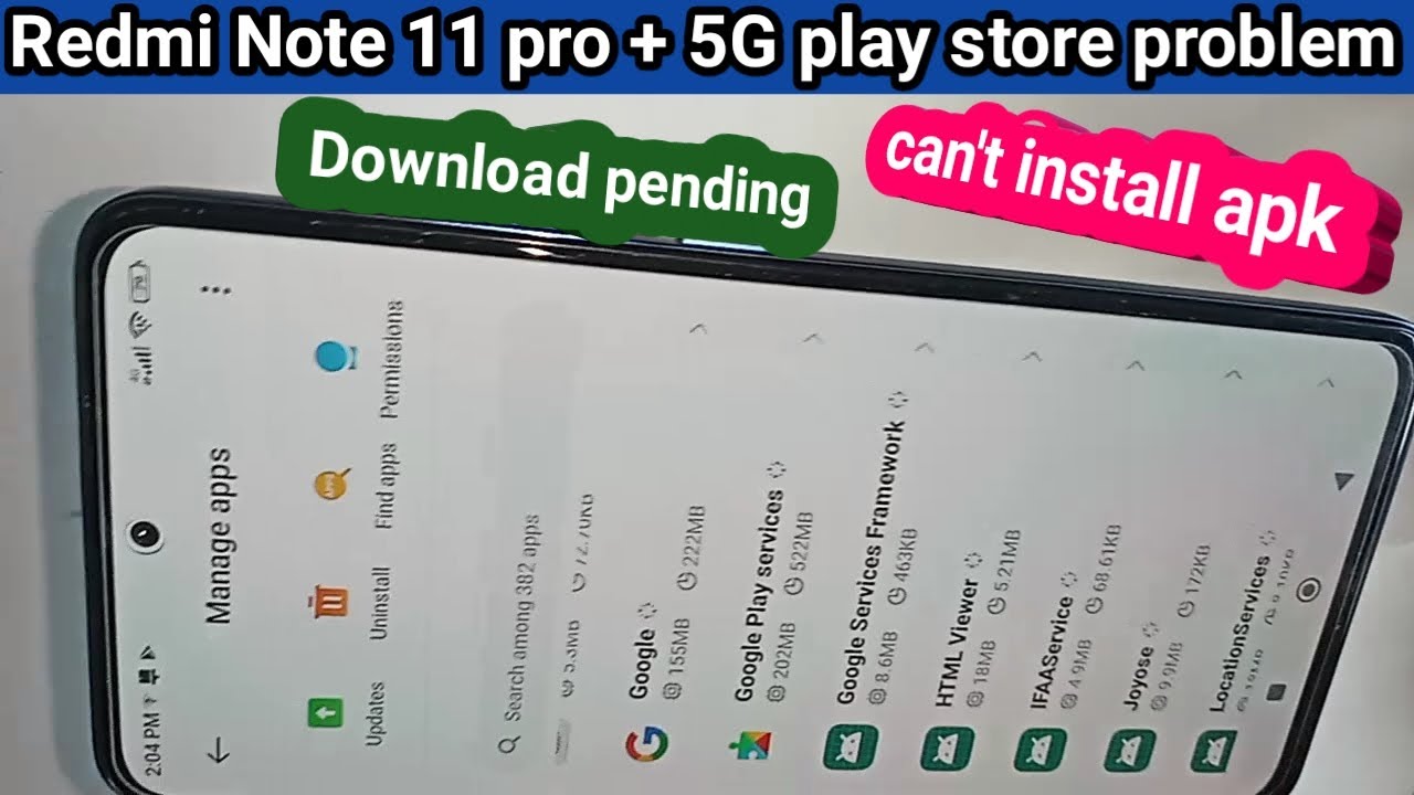 redmi note 11 pro play store problem