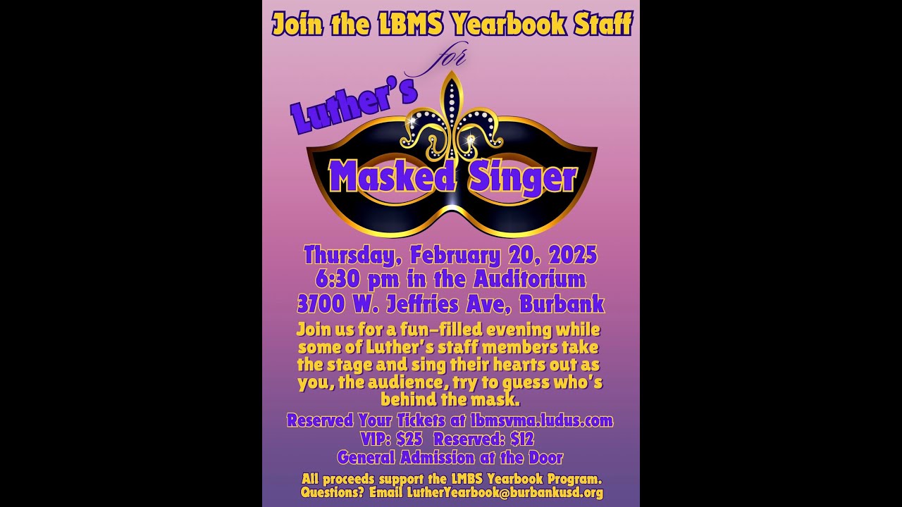 LBMS - Luthers Masked Singer 2-20-2024