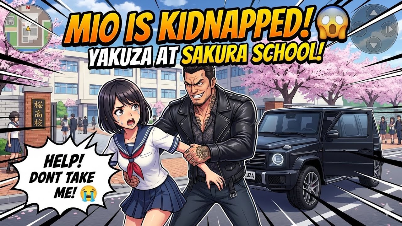 Yakuza thug Kidnaps Mio – Yuta & Police Revenge! Sakura School Simulator #sss #sakuraschoolsimulator