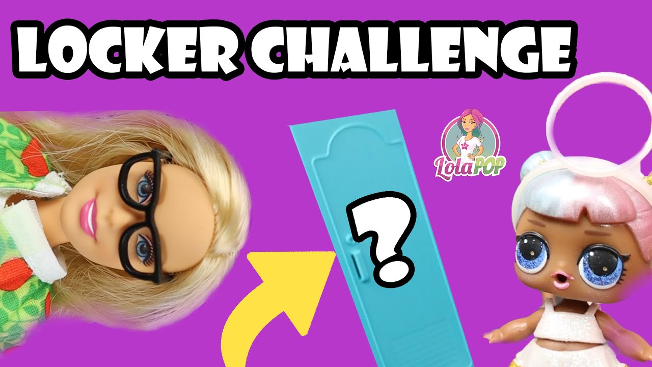 LOCKER CHALLENGE! LOL Surprise + Barbie + Poopsie surprise toys pretend