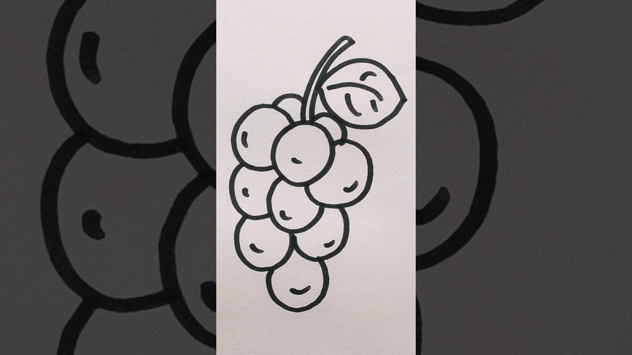 Grapes drawing | Grapes Colour 🔥😍 