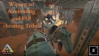 Wiping an Aimbot and ESP cheating tribe! | Ark Small Tribes Unofficial Pvp!