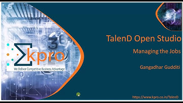 17. Managing Jobs in Talend
