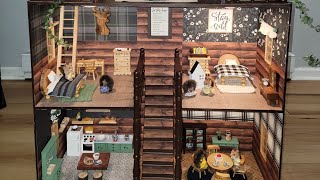 Full house tour of 4ft Log Cabin Dollhouse screenshot 2
