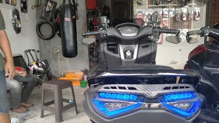 Pemasangan Ducktail carbon dan lamp JPA di NMAX new ABS 2020