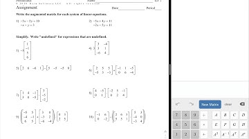 Matrices review part 1
