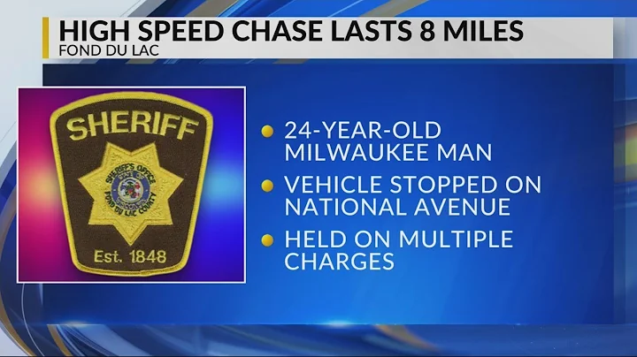 Milwaukee man in custody following Fond du Lac County high-speed pursuit