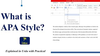 APA Style 7th Edition | Complete Guide with Practical | Urdu/English