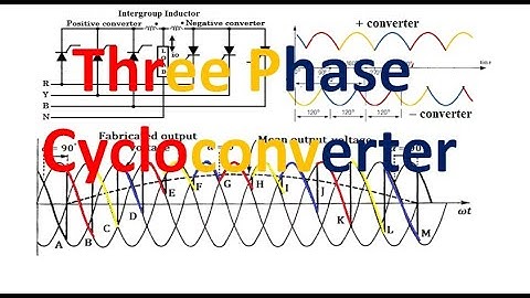 Three phase cyclo-converter 3 to 1 and 3 to 3