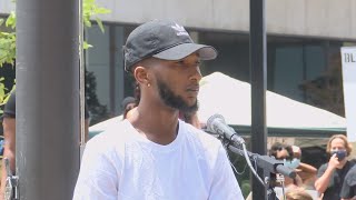 Son of Shreveport man who died in police custody speaks at rally in father's name