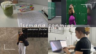 1 SEMANA DE FINALES CONMIGO + como estudio 📚 | organización, exámenes, estudio, gimnasio....