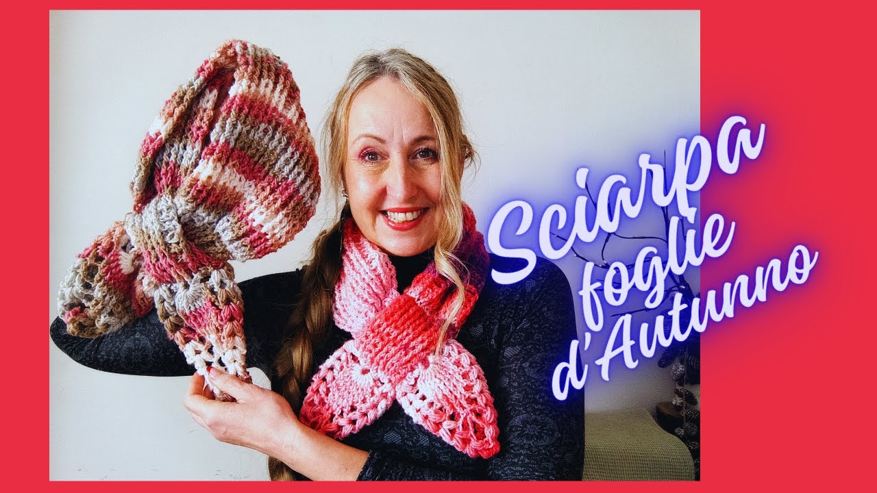 Sciarpa Foglie d' Autunno  SUPER IDEA REGALO