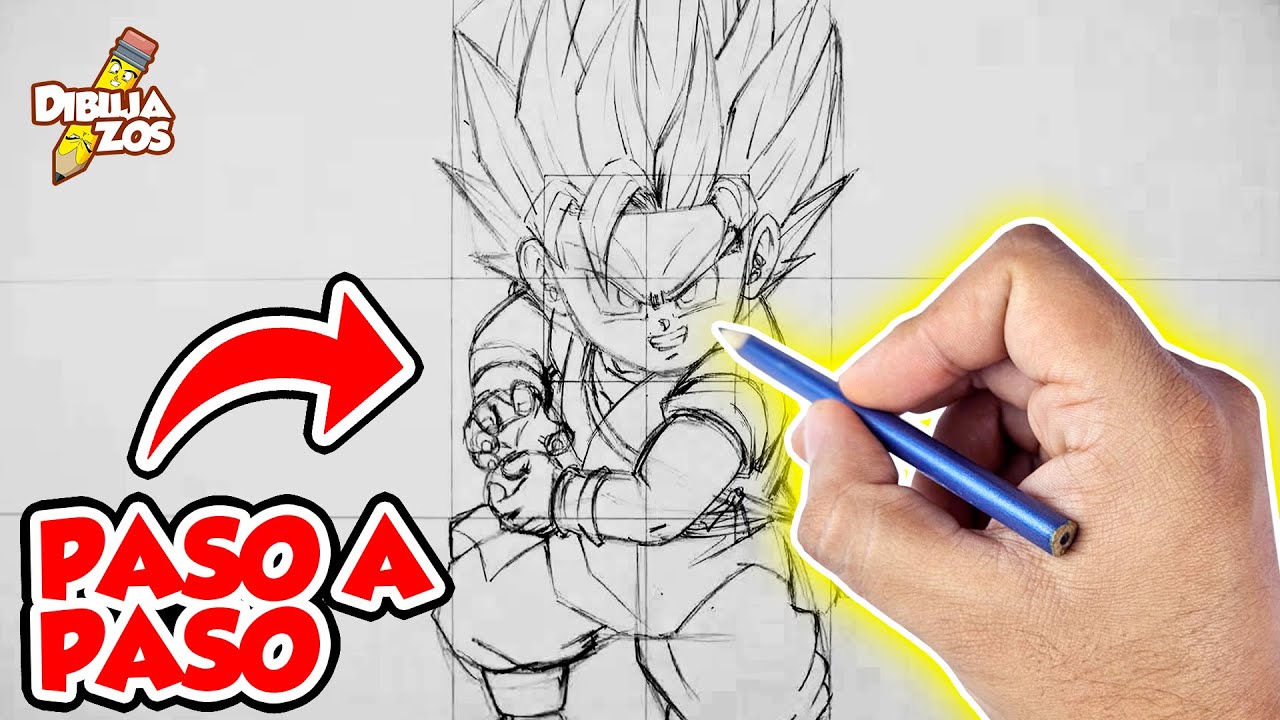 COMO DIBUJAR A GOKU SSJ2 DE DRAGON BALL DAIMA 🔥 | PASO A PASO - YouTube