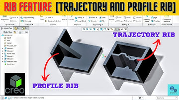 Rib Feature in Creo/ Profile Rib and Trajectory Rib in Creo.