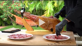 How To Carve A Whole Jamon Iberico De Bellota from Iberico Club [2 min Step-by-Step video]