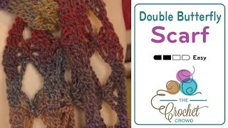 Crochet Double Butterfly Stitch - Scarf
