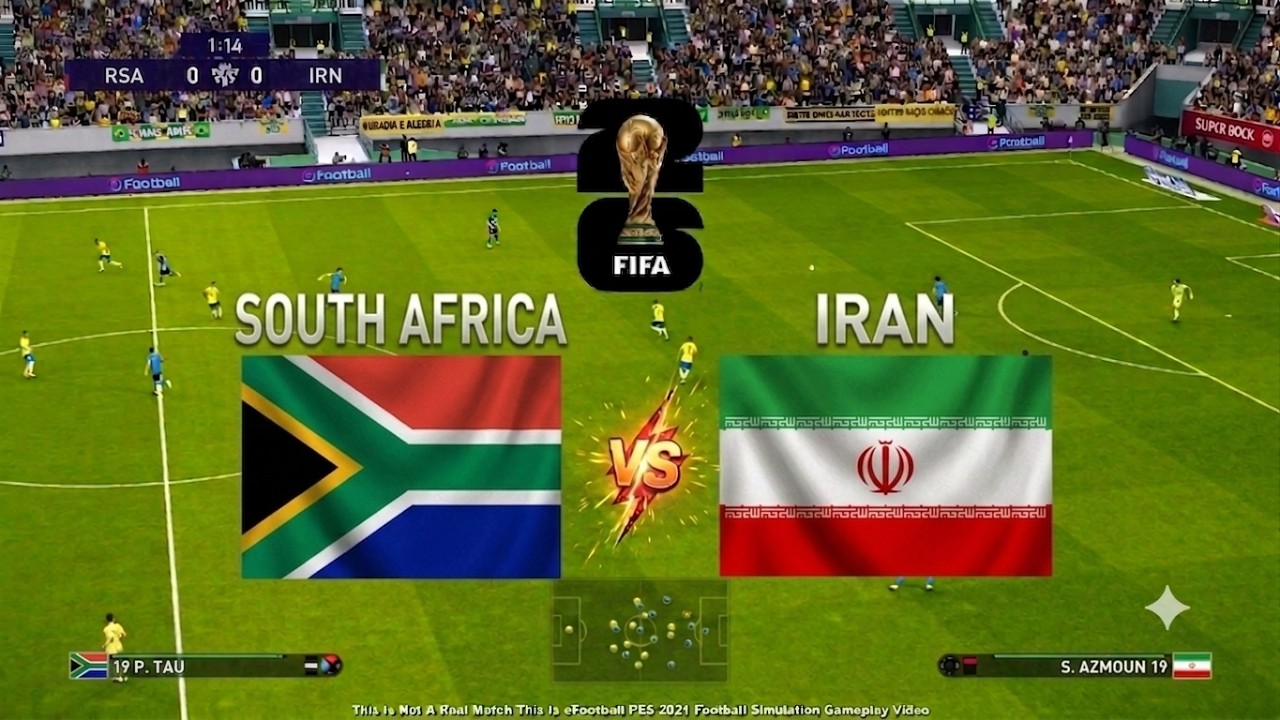 🔴 LIVE : SOUTHAFRICA vs IRAN | FIFA World Cup 2026 | eFootball PES Gameplay Match