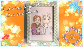 Let’s color a Disney Frozen 2 Elsa and Anna coloring page. This movie means so much to me!🥰 #Shorts