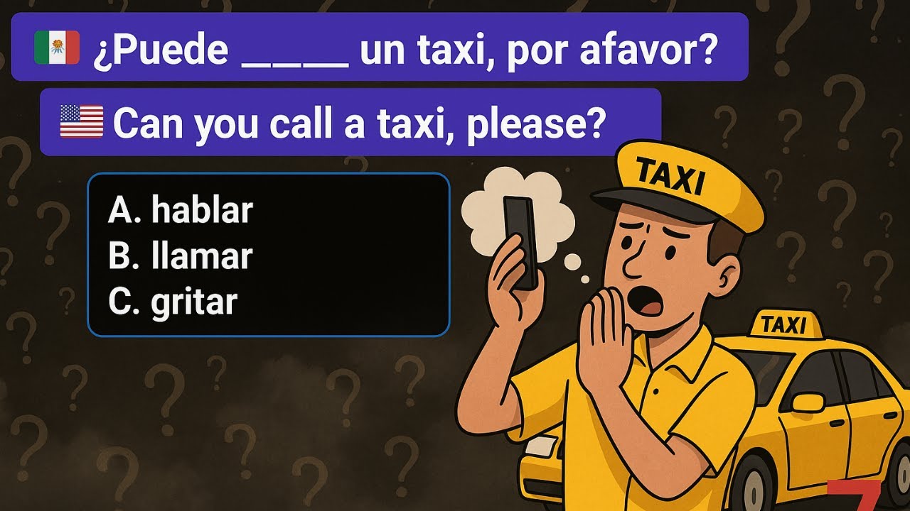 Spanish Taxi & Uber Vocabulary Quiz – 20 Questions! - YouTube