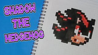 HOW TO DRAW SHADOW THE HEDGEHOG PIXEL ART - PIXELADOS
