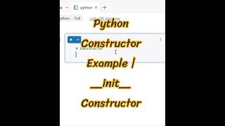 Python Constructor Example | __init__ Constructor in Python | Python Class Constructor