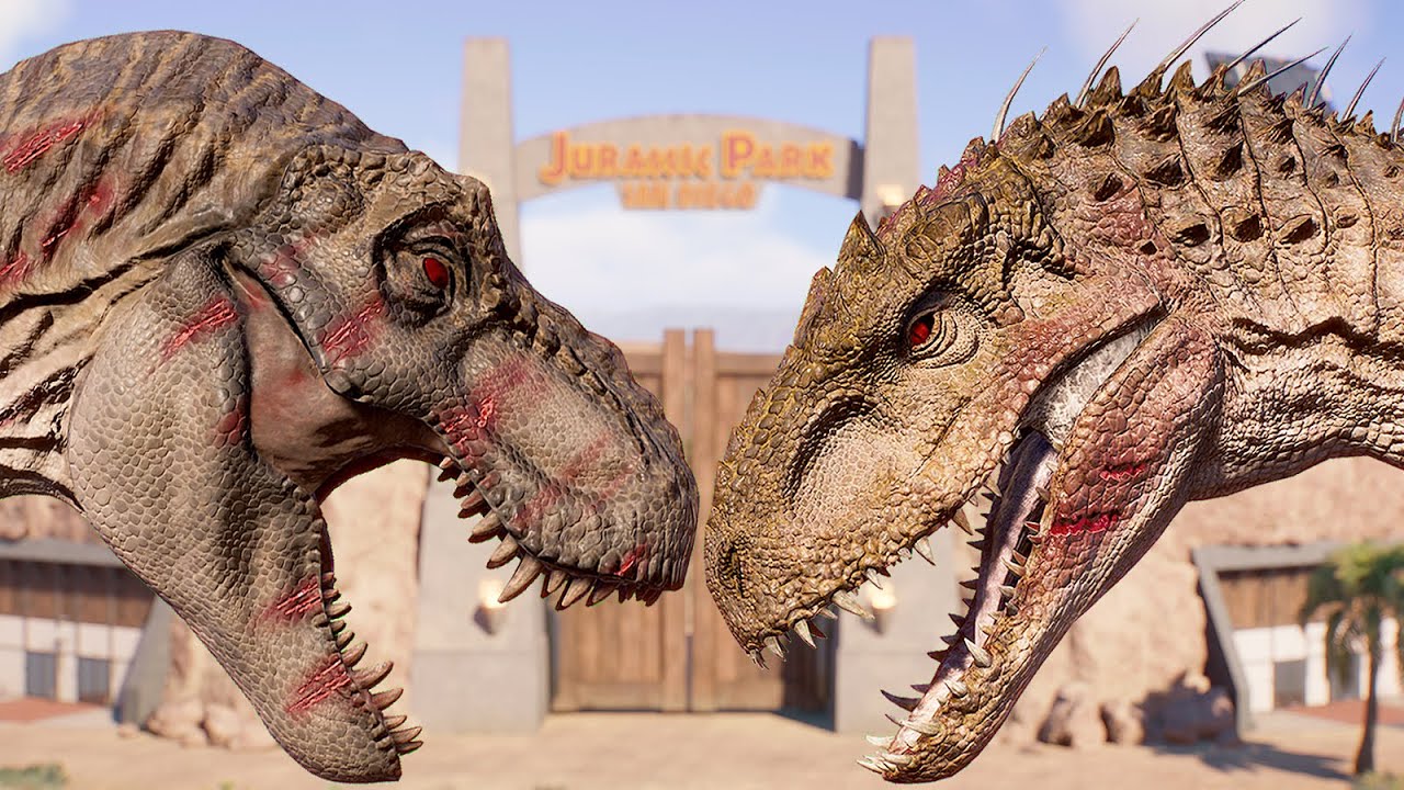 ALL LARGE & MEDIUM DINOSAURS BATTLE ROYALE IN SAN DIEGO MAP – JURASSIC WORLD EVOLUTION 3