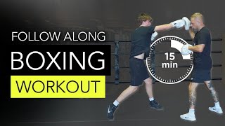 15 Minute Boxing Padwork Workout | Follow Along Combos, Defense & Conditioning