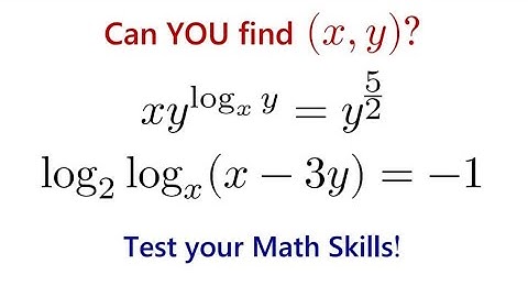 Can YOU Solve These Log & Exponent Simultaneous Equations?