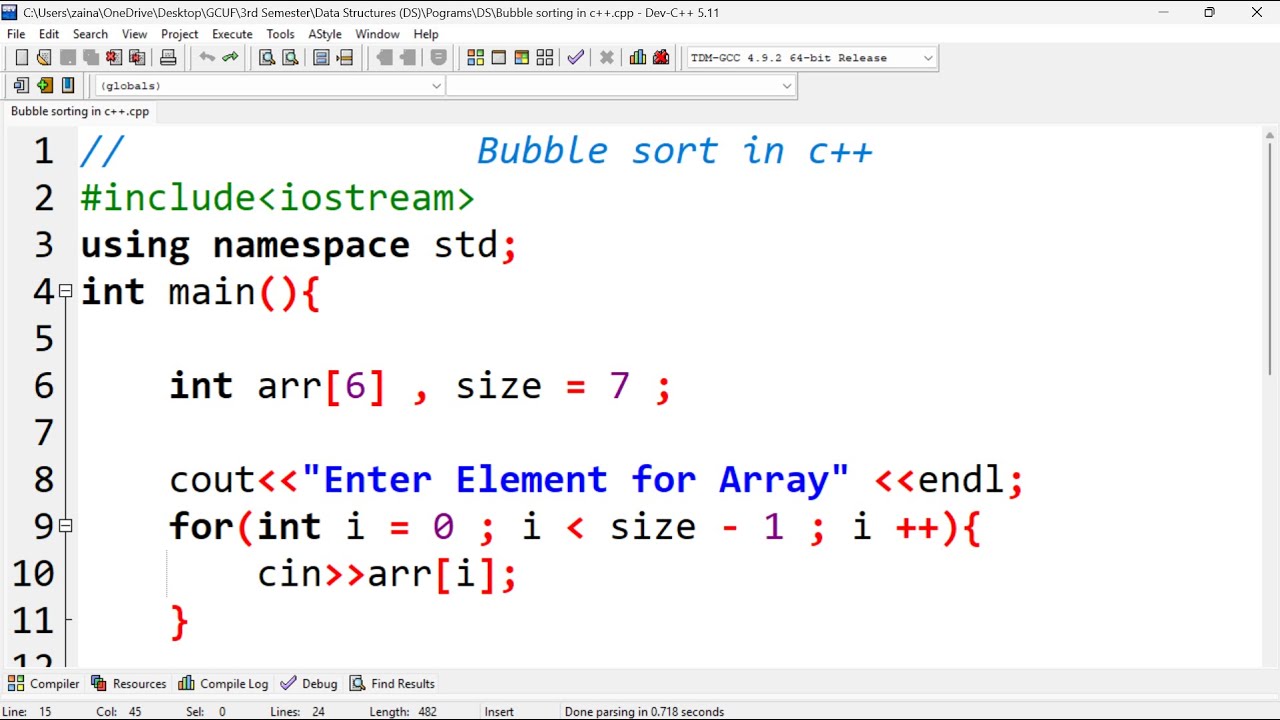 Bubble Sort in C++ | Easy  + Full Code | C++ DSA Tutorial