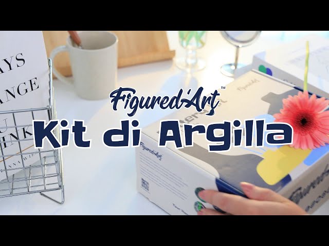 Kit Argilla Modellabile Figured'Art 2kg - Set Ceramica Senza Cottura Con Colori E Attrezzi - Foto 3