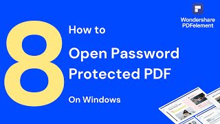 how to open password protected pdf on windows | pdfelement 8