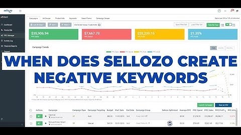 When Does Sellozo Create Negative Keywords