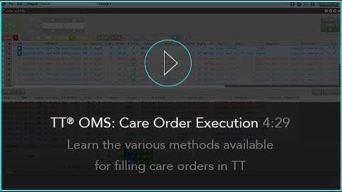 TT® OMS: Care Order Execution | Futures Trading Order Management System