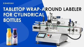 ZONESUN Wrap Around Labeler Bottle Jar Can Application Labeling Machine ZS-TB150