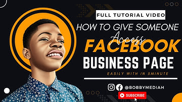How To Give Someone Access And A Role On Your Facebook Page 2021 #Bobby