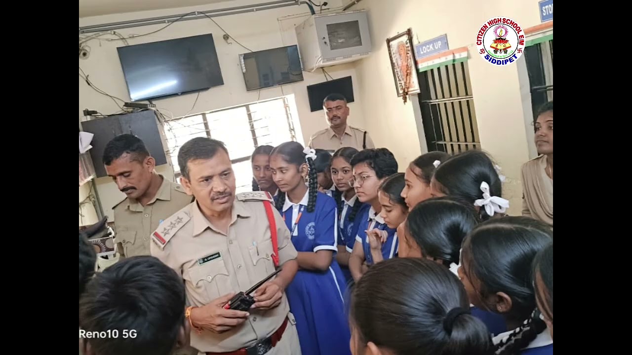  Students visit the police station || Two town police station || citizen high school E/M ||SIDDIPET 