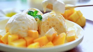 Homemade Easy Mango Icecream  教你在家也可以做绵密的芒果冰淇淋  #littleduckkitchen