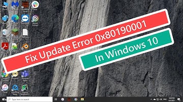 Fix Update Error 0x80190001 In Windows 10