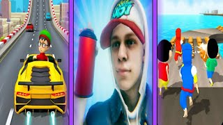 Subway Runner RTX VS Mini Car Racing Offline Games VS Race Ninja Hattori Shortcut Gameplay screenshot 3