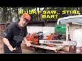 Mounting a stihl light weight chainsaw bar on a husqvarna 372 tips