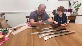 Colombian Military Surplus Assorted Machete Knives, 5 Pack, New from Sportsman’s Guide unboxing