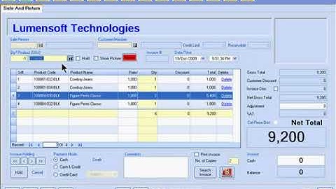 Invoice Creation and its Printing Urdu