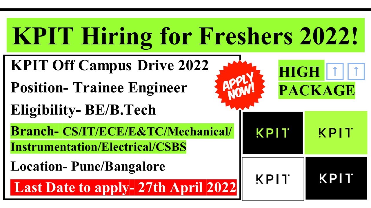 kpit-off-campus-drive-for-2022-high-package-mechanical