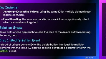 Fixing the Delete Button Issue in Your To Do List App