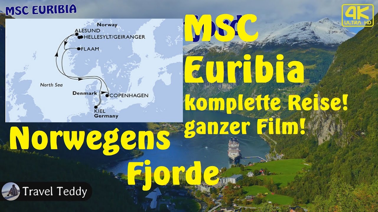 Norwegens Fjorde ab Kiel - MSC Euribia - Kopenhagen, Geiranger, Flåm & Ålesund - Kreuzfahrt in 4K