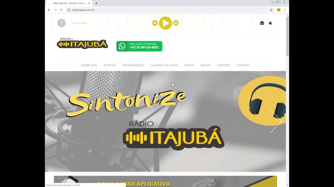 Novo Site da Rádio Itajubá YouTube